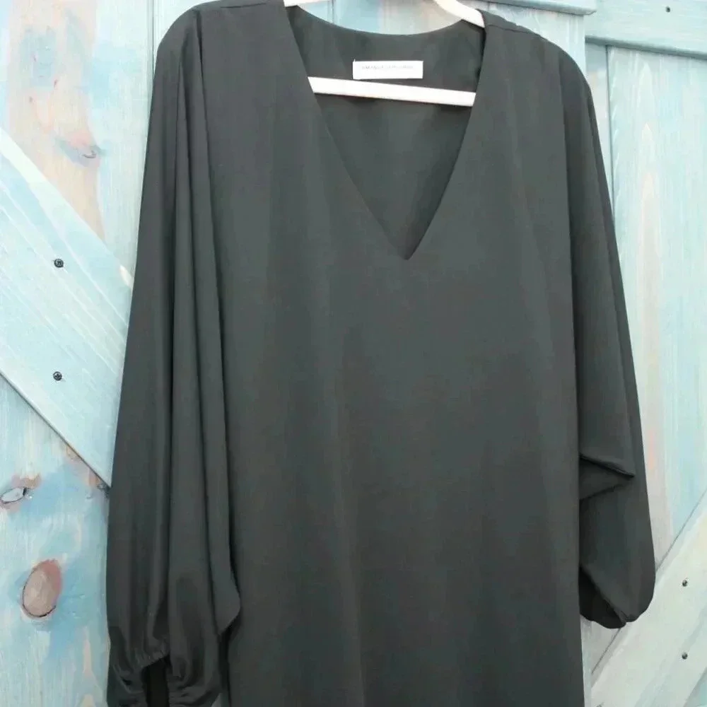 Amanda Uprichard Black Dress Size Medium Tie Waist Belt